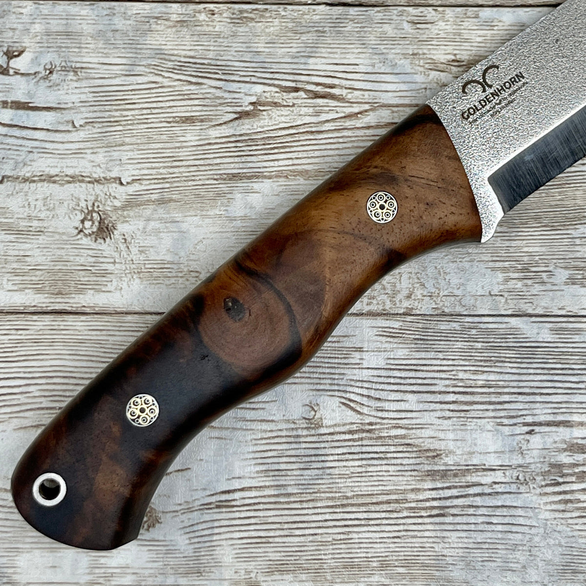 Full Tang Scandi Bohler N690 Steel Bushcraft Knife With Walnut Wood Handle  and Leather Sheath Opt. Magnesium Fire Starter Camping Knife -  Canada